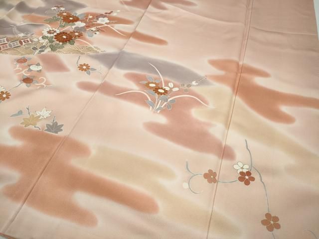 平和屋着物○創業460年・千總 訪問着 吉祥草花文 暈し染め 金彩 正絹