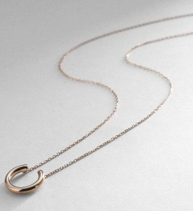 cocoshnik K 10 YG 43 cm スネークチェーン ネックレス サージカルステンレス ホースシュー