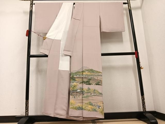 平和屋着物 豪華色留袖 手描き 人物風景樹林文 金彩 正絹 ph