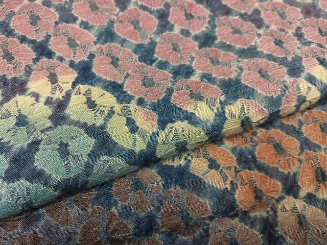 平和屋着物●菅原工房　菅原結作　漢方染紬　訪問着　蜘蛛絞り　大丸扱い　正絹　逸品　AABC9816ph 平和屋着物○菅原工房 菅原結作 漢方染紬 訪問着 蜘蛛絞り 大丸扱い