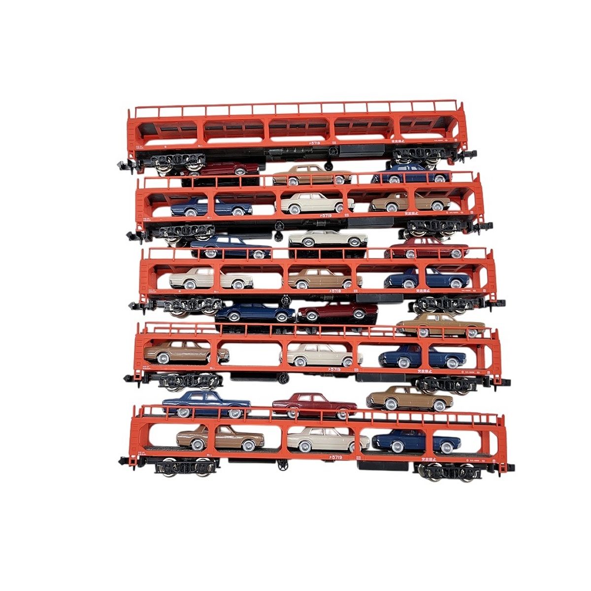  KATO 818 1 2 ク5000 乗用車6台付 貨車 5台セット 鉄道模型 Nゲージ Nゲージ 鉄道模型