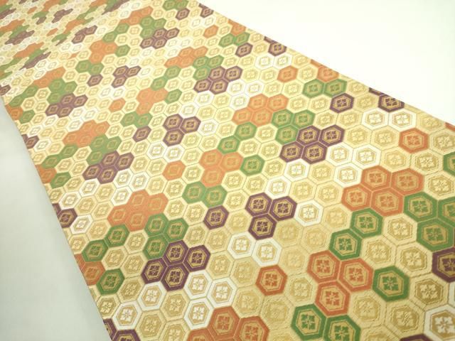 平和屋着物 上 俵屋 人間国宝 喜多川平朗 有職織物 六通柄袋帯 唐織 亀甲文 由来書付き kh 5