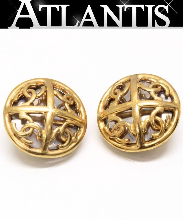 シャネル CHANEL ヴィンテージ ココマーク イヤリング ゴールド 93P 72213