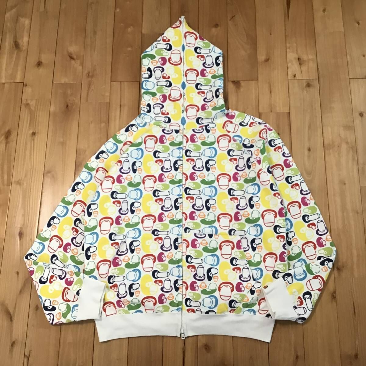 マイロ マルチカモ フルジップ パーカー Mサイズ a bathing ape BAPE full zip hoodie エイプ ベイプ milo multi camo NIGO 迷彩