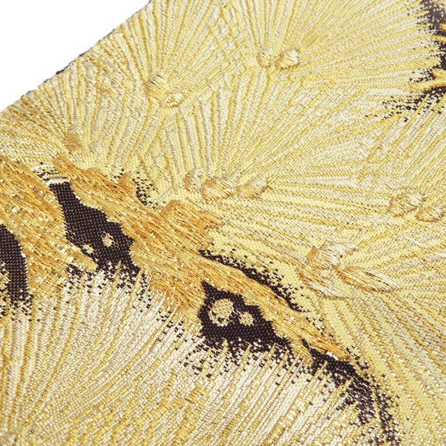  袋帯 リサイクル 正絹 フォーマル 仕立て上がり 六通 松模様 箔糸 檳榔子染色 金 きもの北條 A 1295-18 袋帯 帯