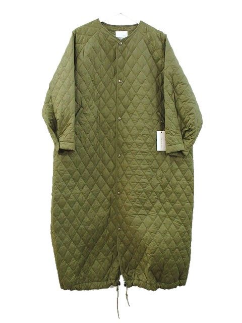 ソラモナポッシェ solamonat poche ロング キルティング コート カーキ 中綿 ナイロン 上着 アウター