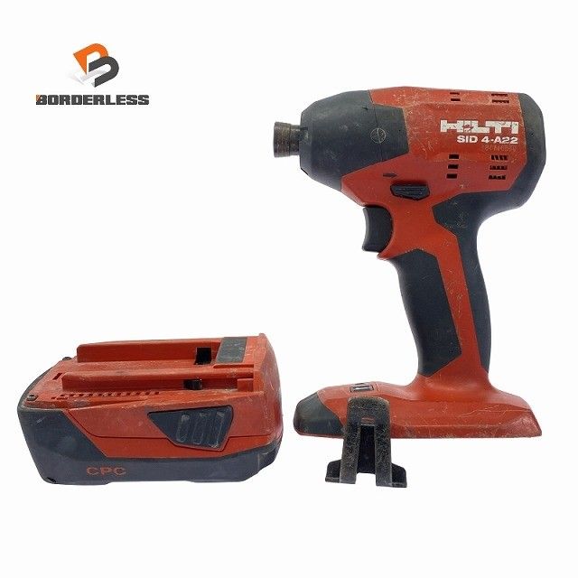 品 HILTI ヒルティ 22V 充電式インパクトドライバー SID4-A22 バッテリ1個 3.0Ah 付 コードレス バッテリー式118033