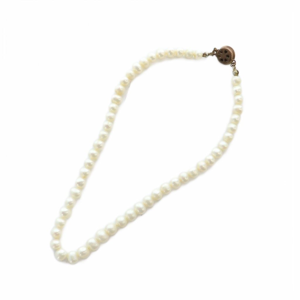 ノーブランド品 ネックレス パール 真珠 6 mm 白 ホワイト GY 11 MQ