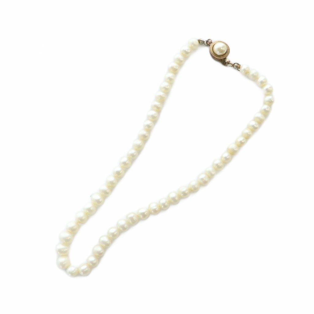 ノーブランド品 ネックレス パール 真珠 6mm 白 ホワイト GY11 MQ