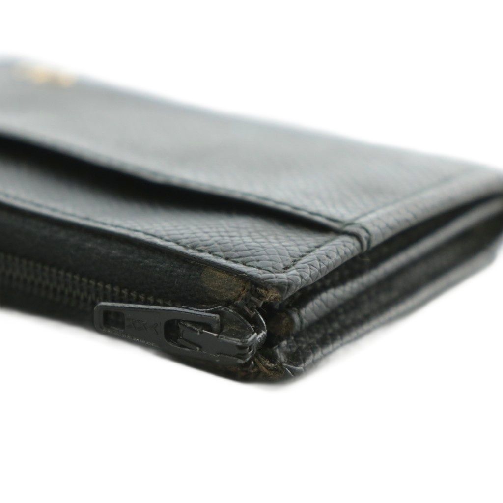  クリスチャンディオール Christian Dior 小銭入れ コインケース レザー L字ファスナー CDロゴ 黒 ブラック XZ GY 18 コインケース 小銭入れ 小物