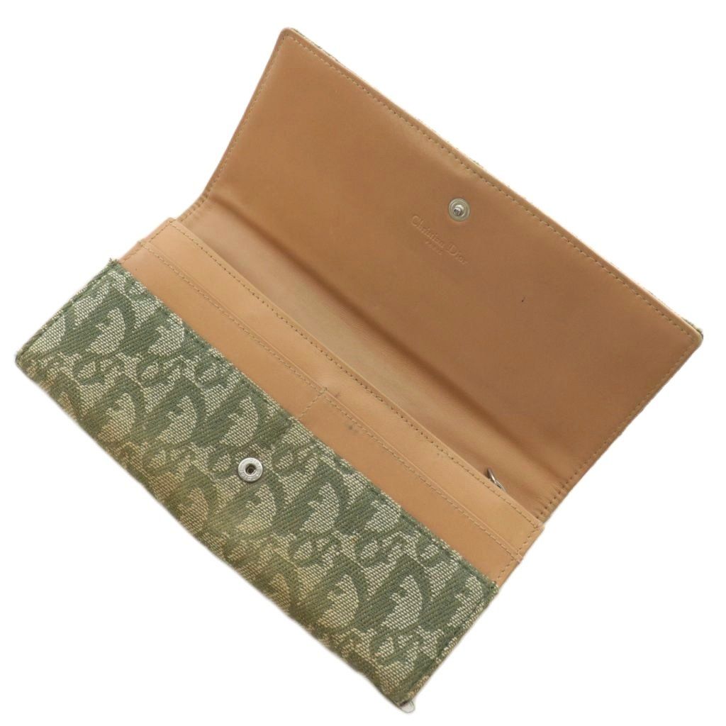 クリスチャンディオール Christian Dior 長財布 二つ折り キャンバス