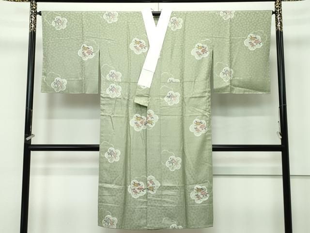 平和屋着物 上質な長襦袢 無双仕立て 華の舞 南天 椿 柳茶色地 反端付き s 5