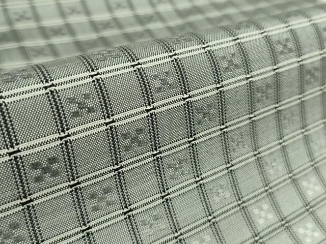  平和屋着物 上 花織 訪問着 紬 横段格子文 kh 5 紬 着物