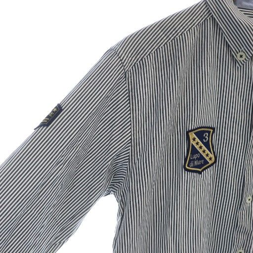 シナコバ SINA COVA ボタンダウンシャツ 長袖 ストライプ ロゴ