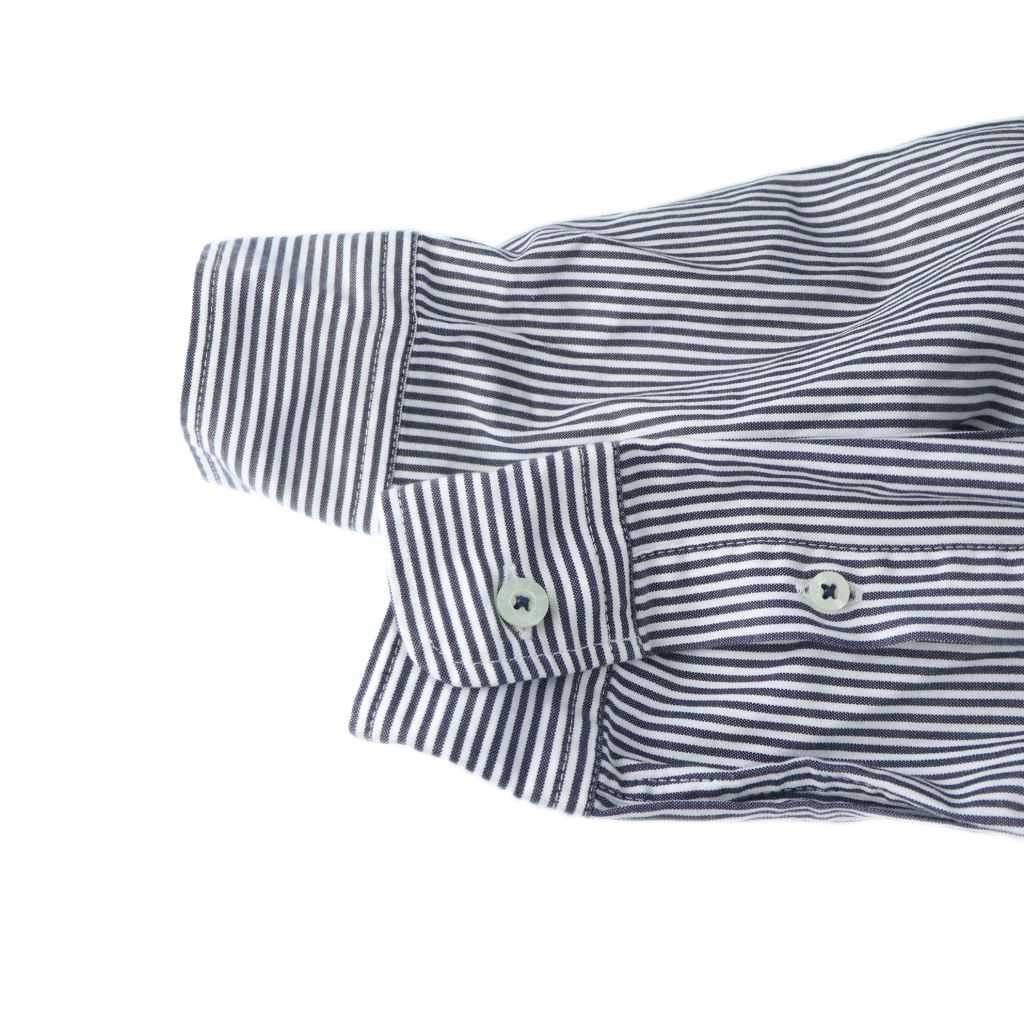 シナコバ　ストライプシャツ シナコバ SINA COVA ボタンダウンシャツ 長袖 ストライプ ロゴ
