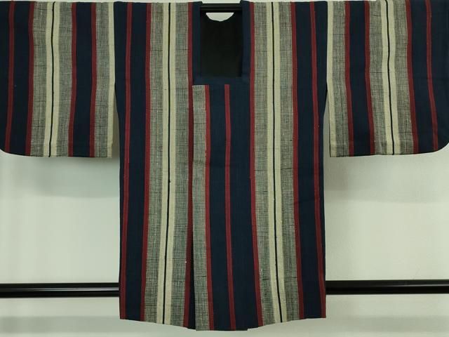 平和屋着物□極上 浦野理一 経節紬 道行コート 間道 逸品