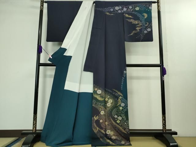 平和屋着物 上 吉乃一廉 幻の辻が花 訪問着 金彩 鬼しぼ縮緬 kh 5