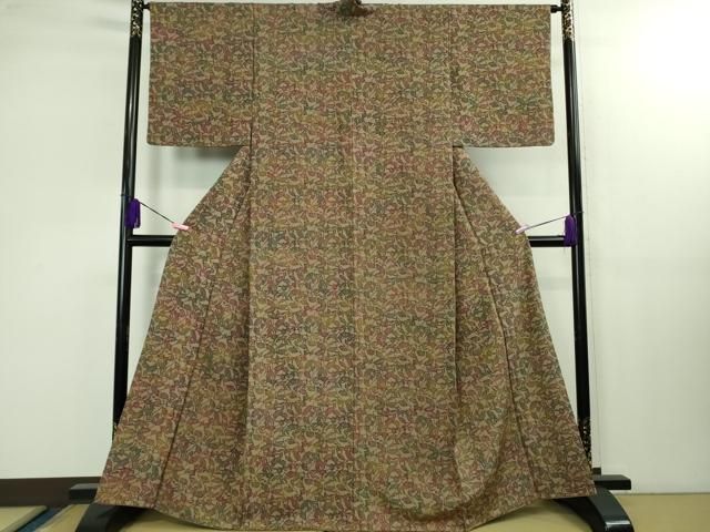 平和屋着物 上 菅原工房 菅原結作 漢方染 小紋 型染 草花文 kh 5