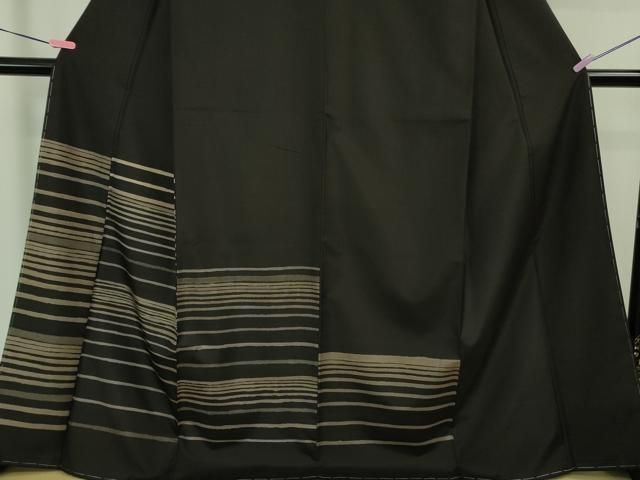  平和屋着物 上 本場大島紬 訪問着 7マルキ 横縞 kh 5 紬 着物
