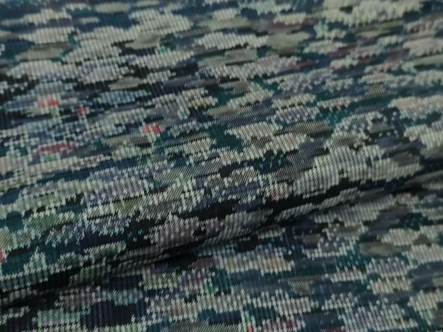  平和屋着物 上 都喜ヱ門 本場大島紬 霞文 藤絹織物謹製 kh 5 紬 着物