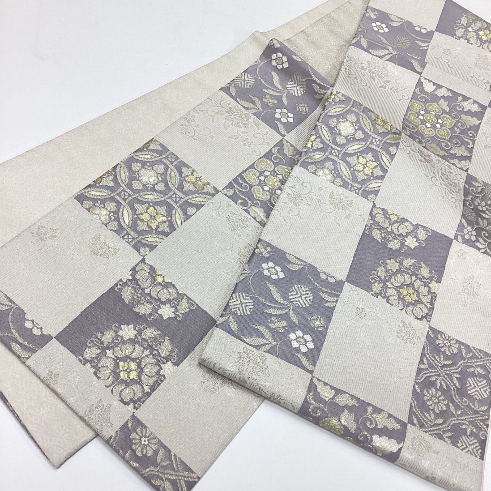  品 西陣織 輪奈織 六通袋帯 正絹R 12 袋帯 帯