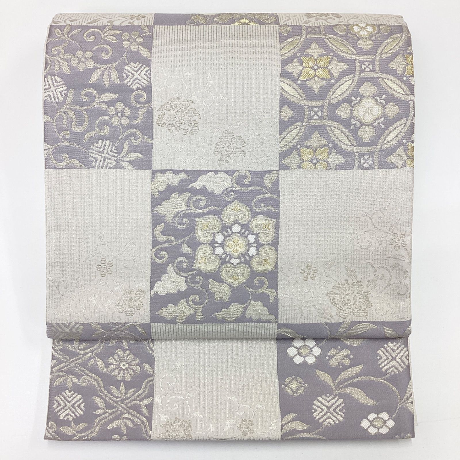 品 西陣織 輪奈織 六通袋帯 正絹R 12