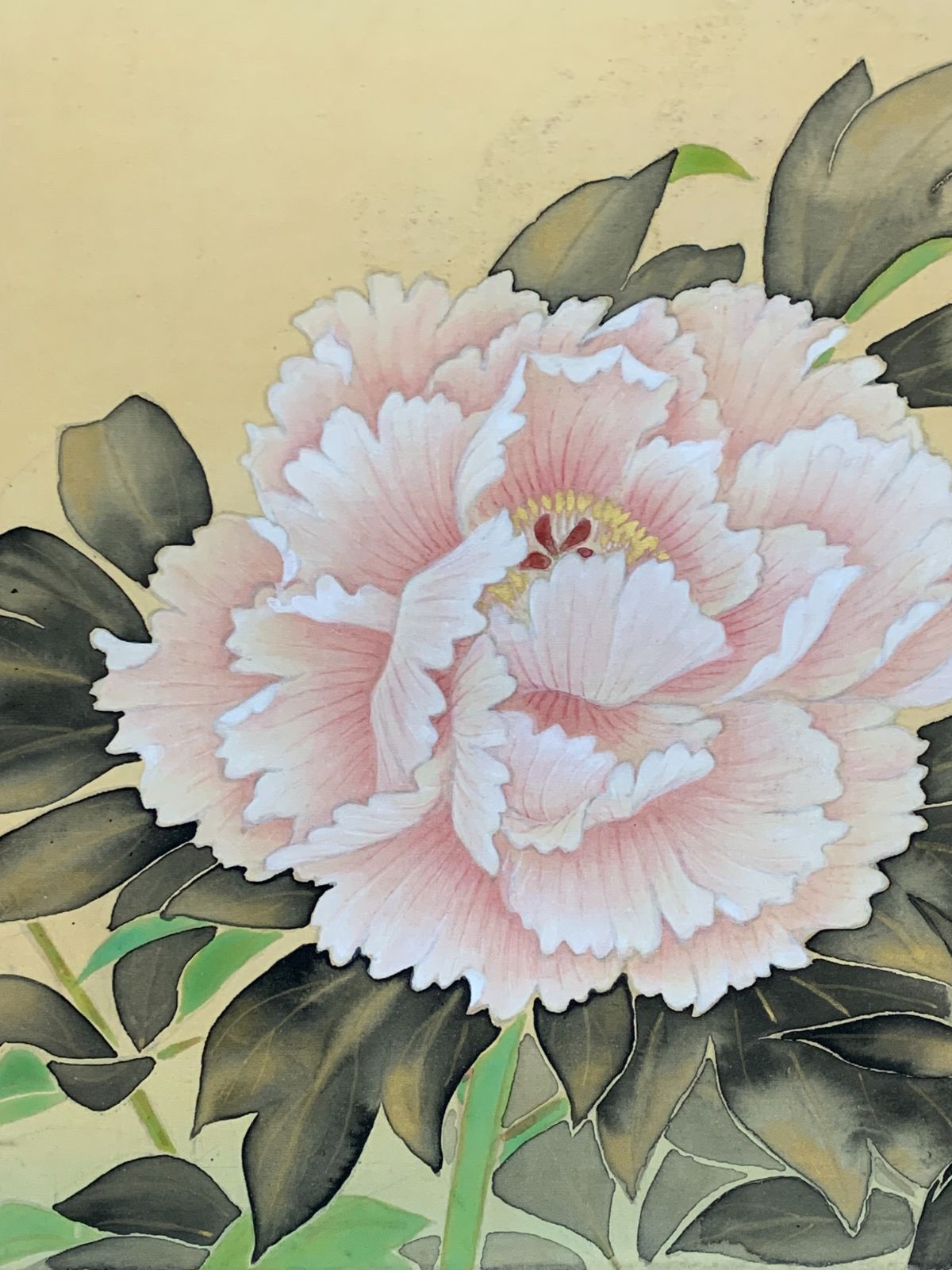 掛け軸】116 田口秋魚（田口徳蔵）「富貴花図」花鳥 荒川青亭 平福百穂