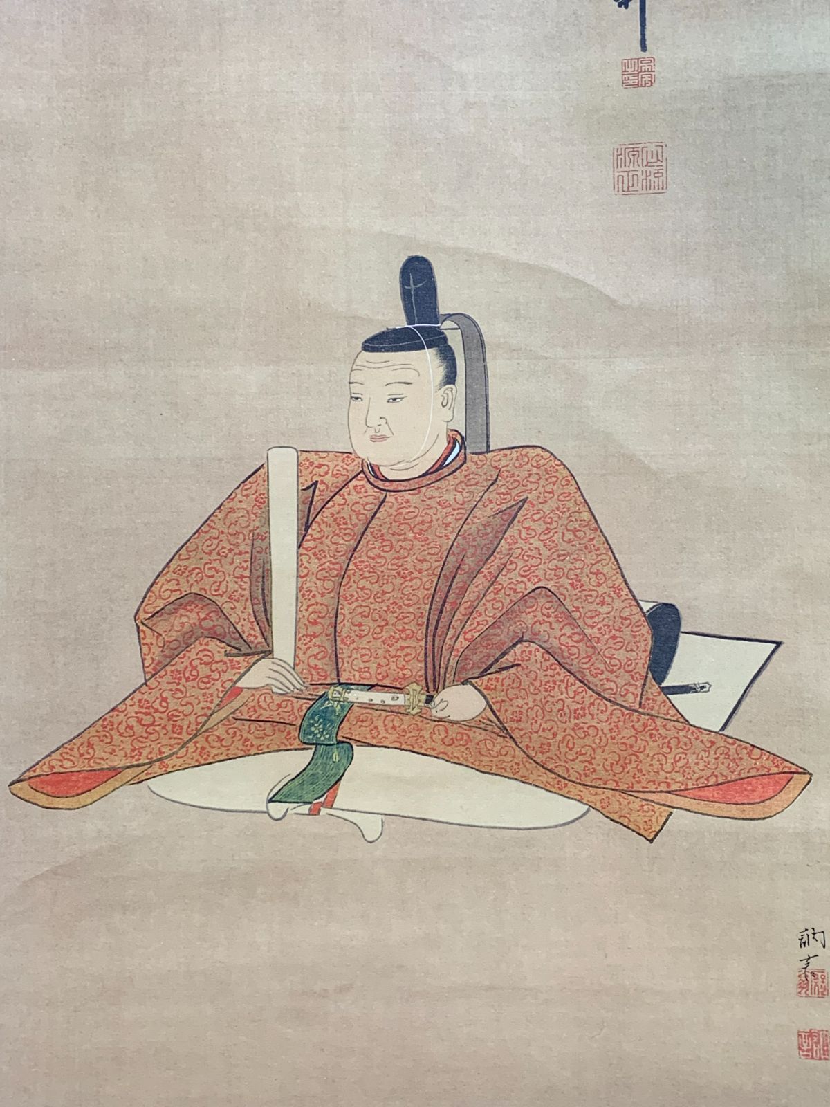 掛け軸】118 田中訥言 画 宙寶松月賛「當麻寺別格本山中之坊 蔵 片桐石