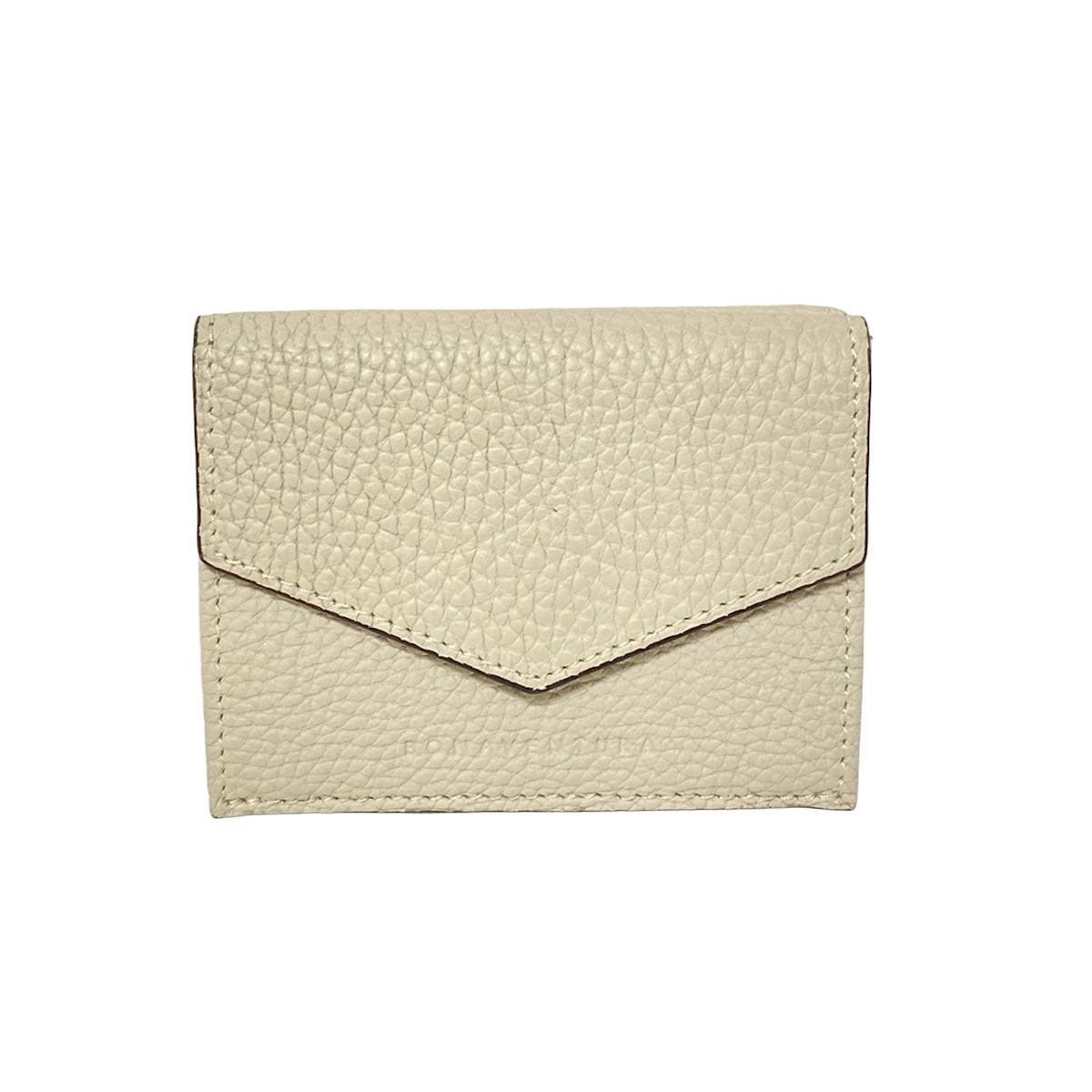 ボナベンチュラ 3つ折り財布 アイボリー レザー