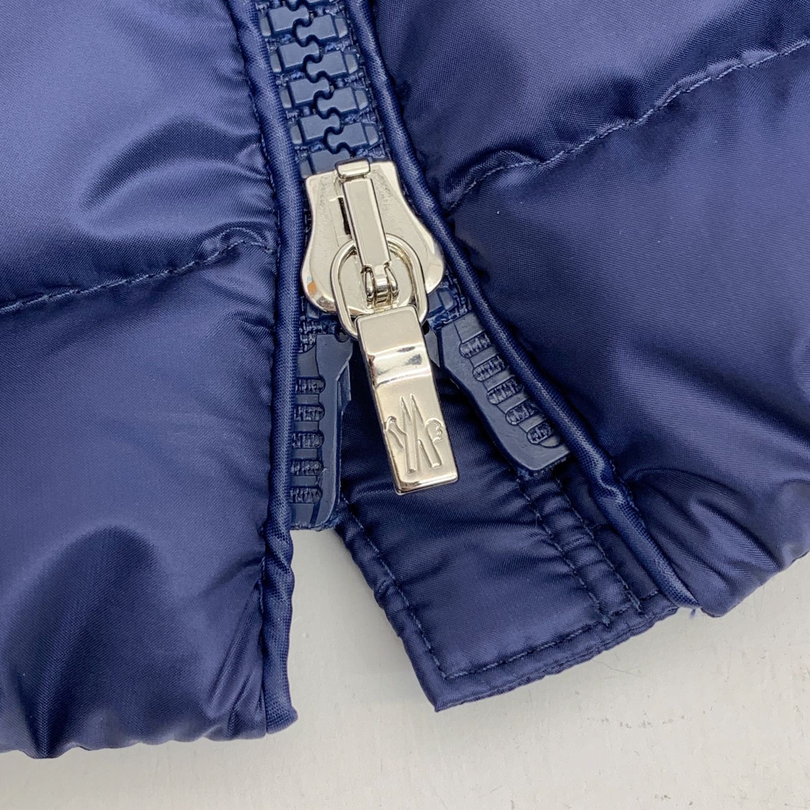 美品モンクレール ダウンジャケットネイビーロング140Cm MONCLER モンクレール レディース ダウン ブランド ダウンジャケット