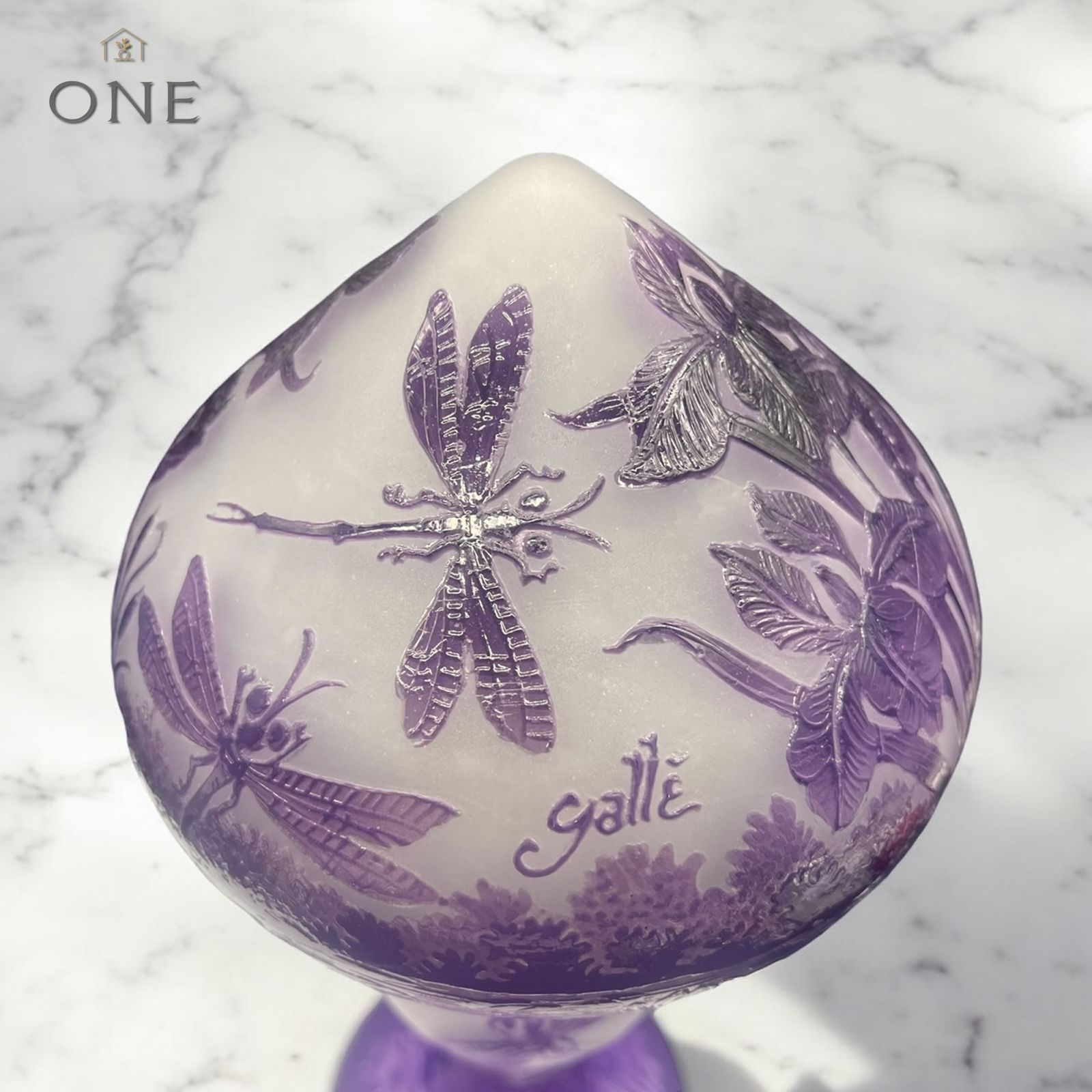 EmileGalle【正規輸入】高さ36㎝【証明書付属】ガレ復刻 2灯式