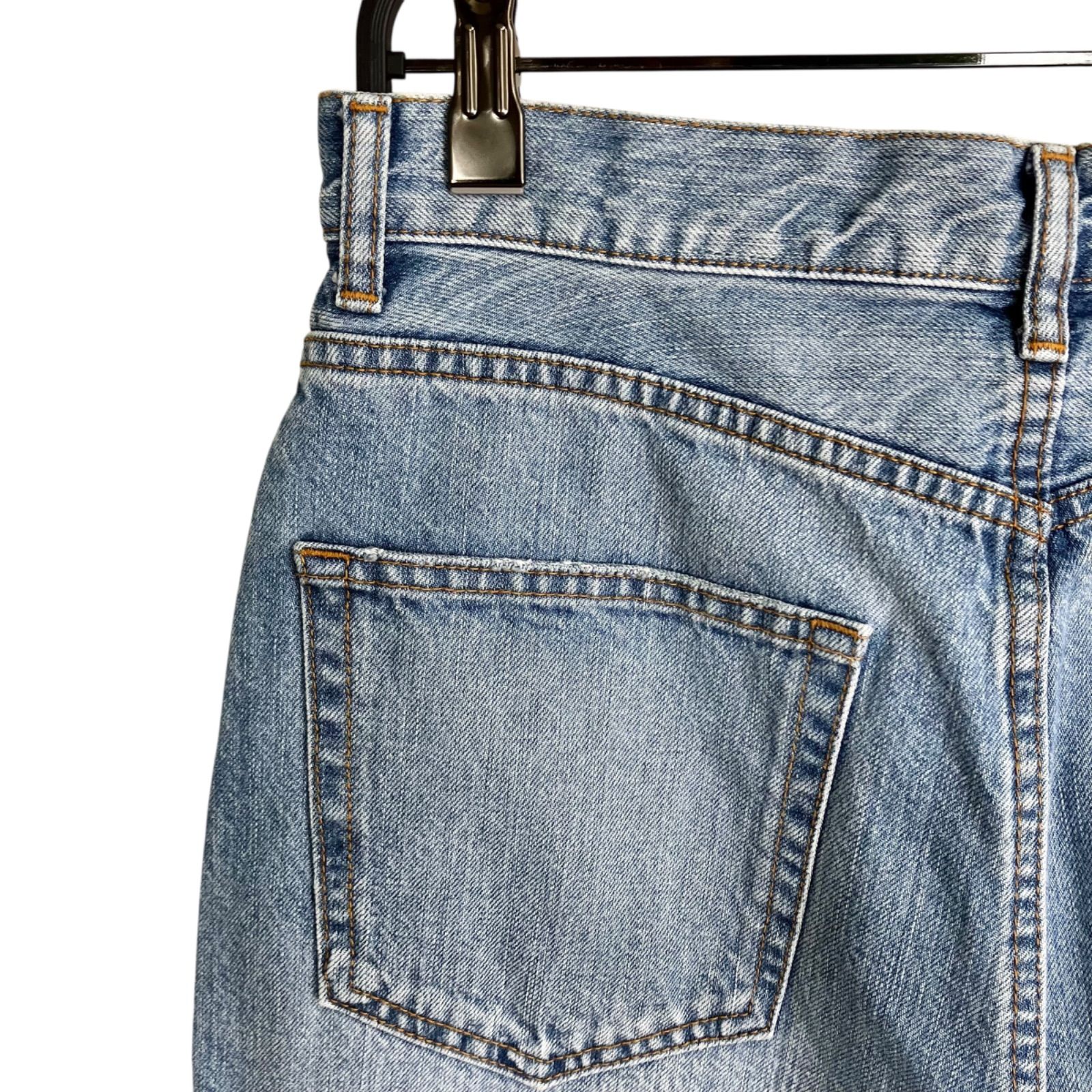 ルーズストレートクラッシュデニム ジーンズ