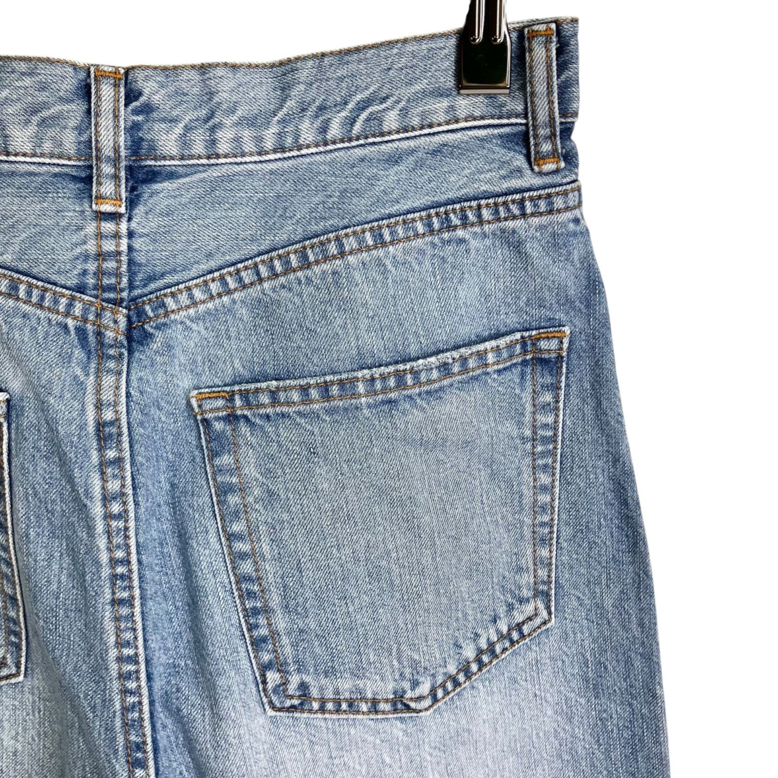 ルーズストレートクラッシュデニム