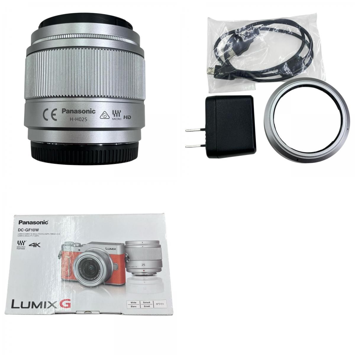  186000 通電 のみ Panasonic パナソニック LUMIX DC GF 10 ダブルレンズキット ミラーレス一眼 デジタルカメラ