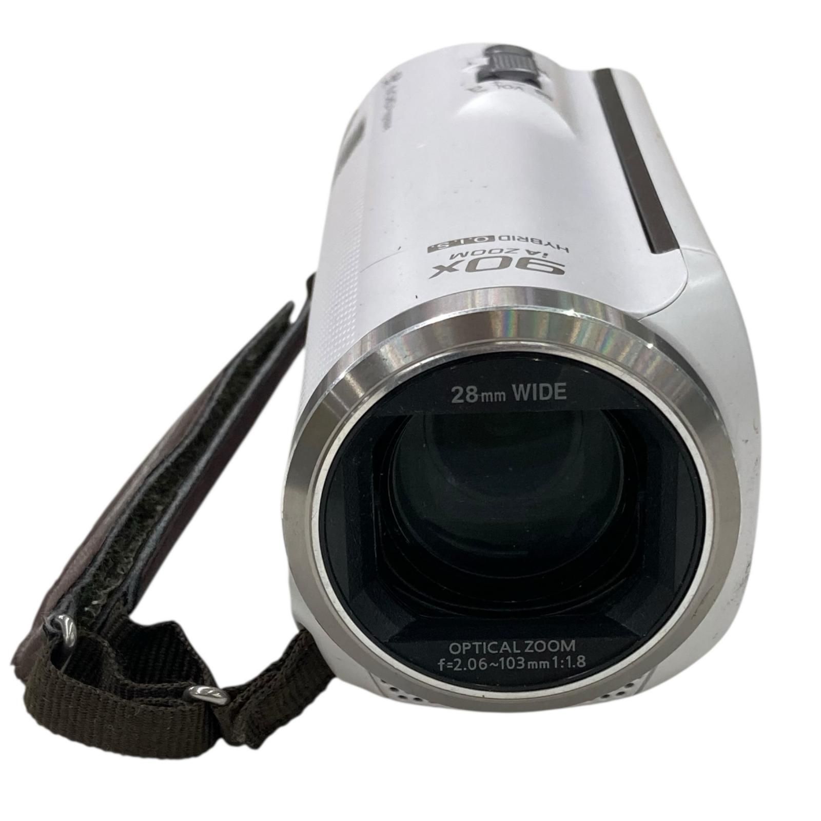 186000 現状品 Panasonic パナソニック ビデオカメラ HC-V360M ホワイト バッテリー付き