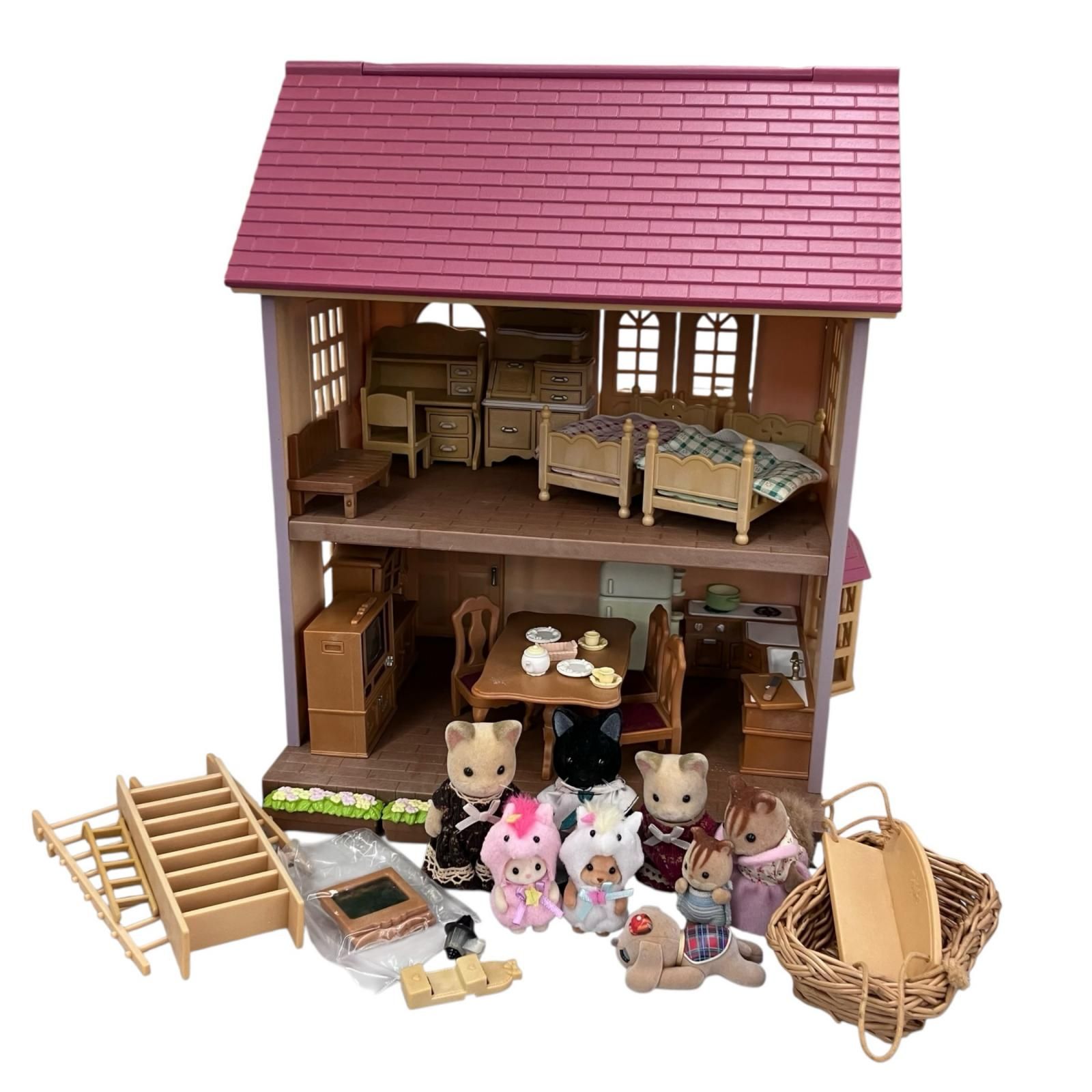 186000 シルバニアファミリー 赤い屋根の大きなおうち 小物 人形