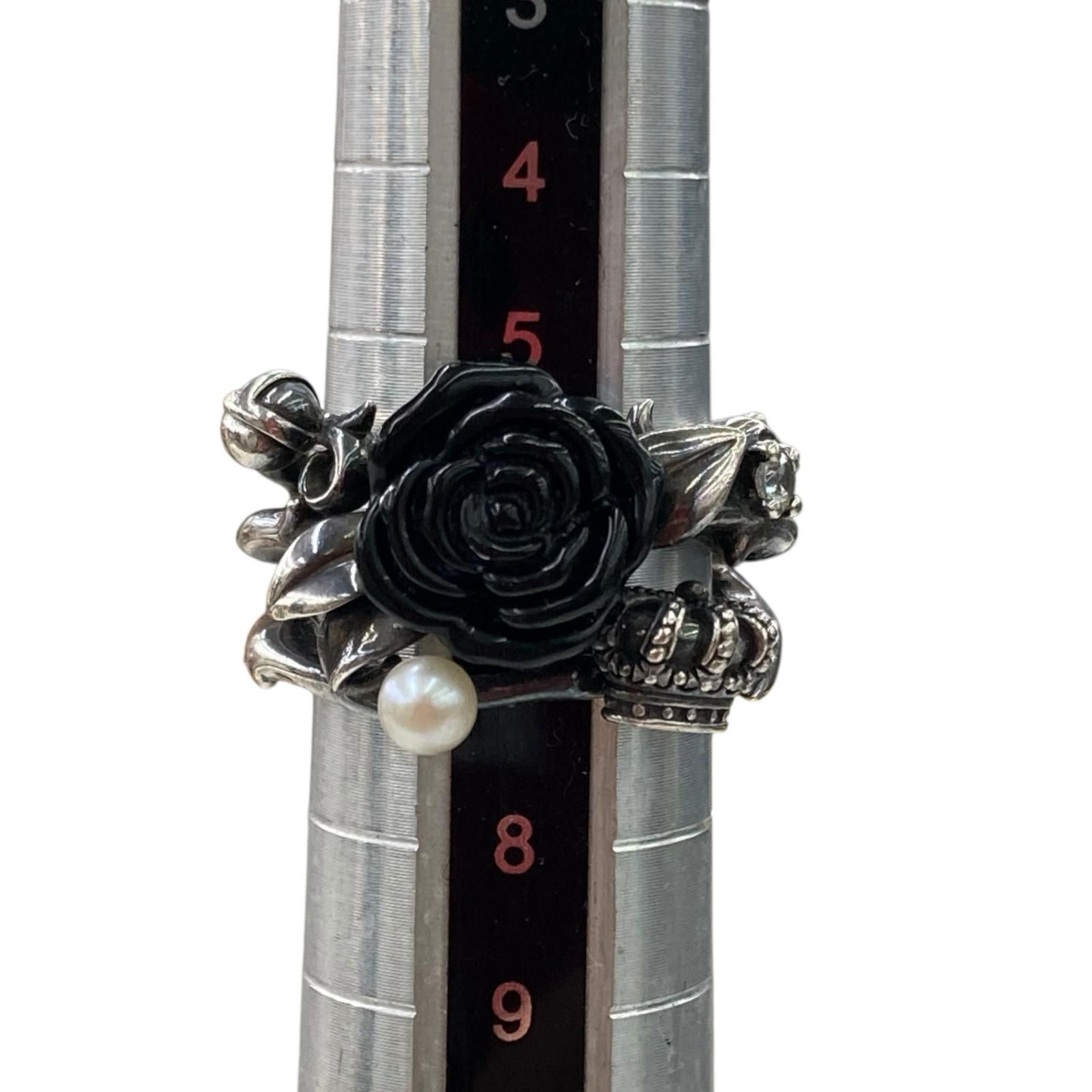 186000 Justin Davis ジャスティンデイビス SACRED ROSE A リング SRJ460A 2 BLK 6号