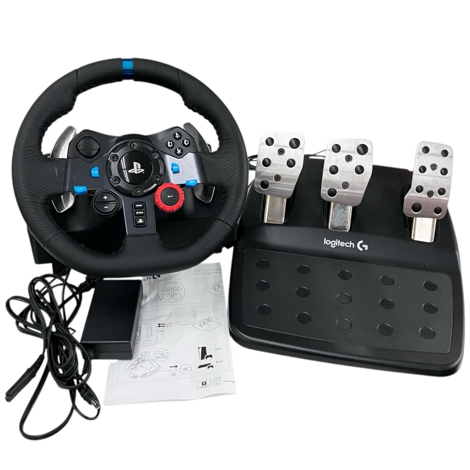 186000 動作未 Lojicool ロジクール ハンコン ペダルセット G29 DRIVING FORCE ブラック