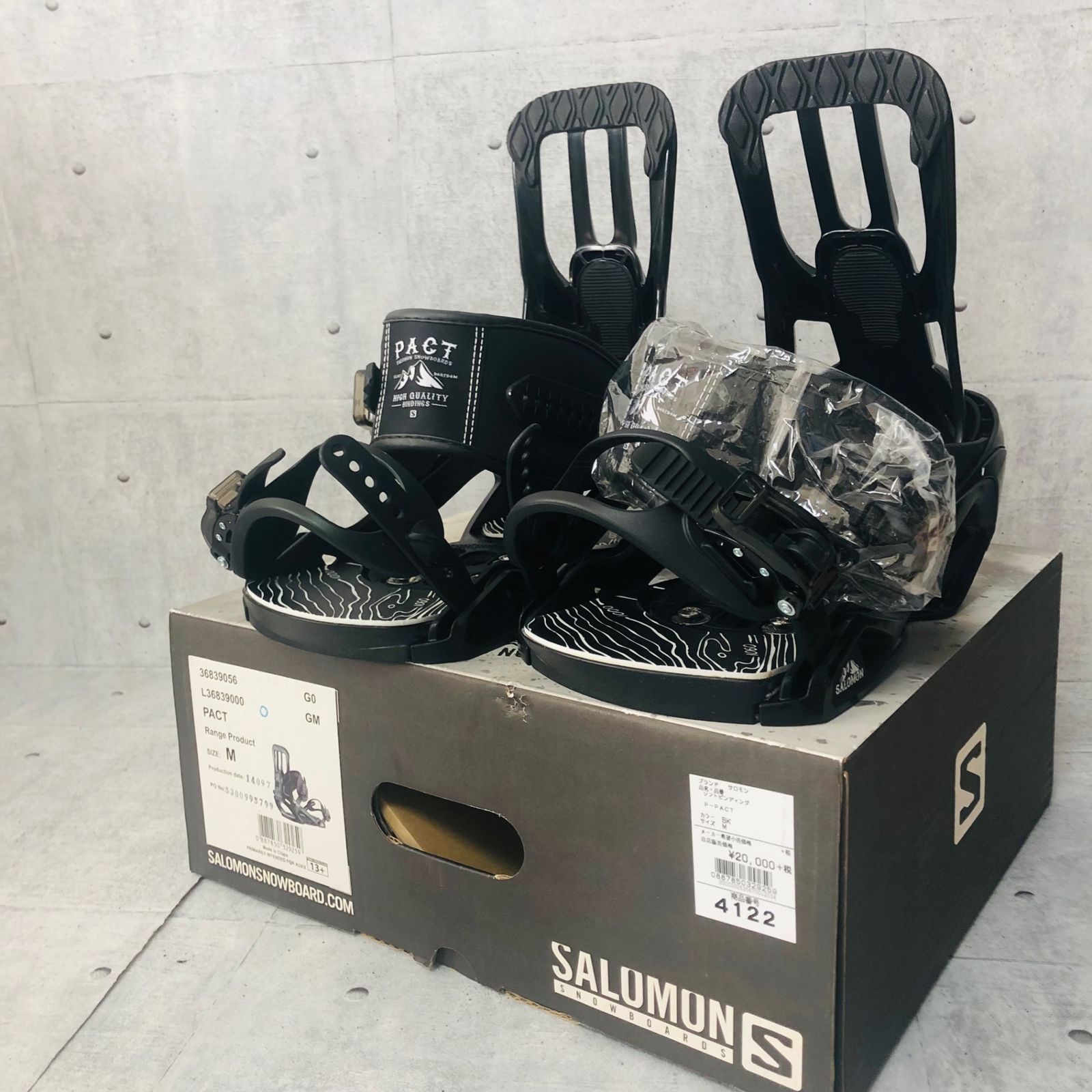 Salomon サロモン PACT パクト スノボード ビンディング Mサイズ ブラック バインディング スノボ