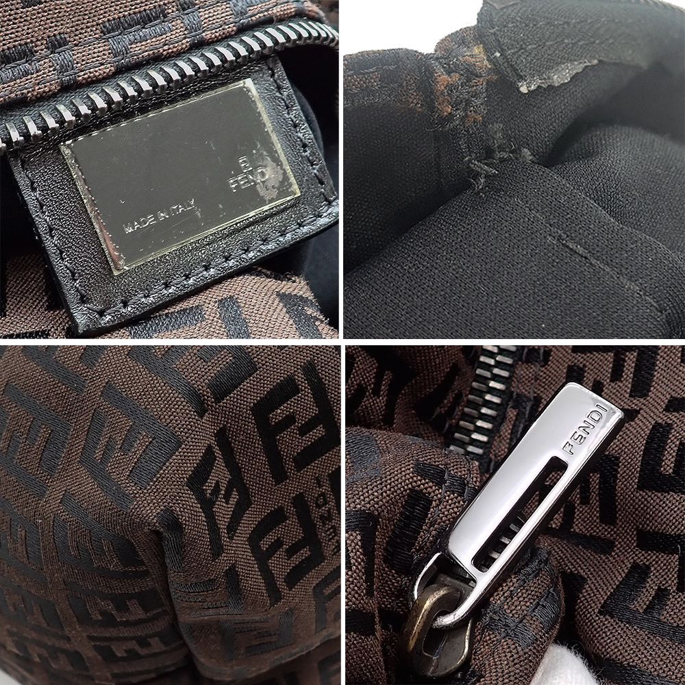  フェンディ トートバッグ ズッキーノ 肩掛け キャンバス ブラウン ブラック 8 BH 026 トートバッグ バッグ