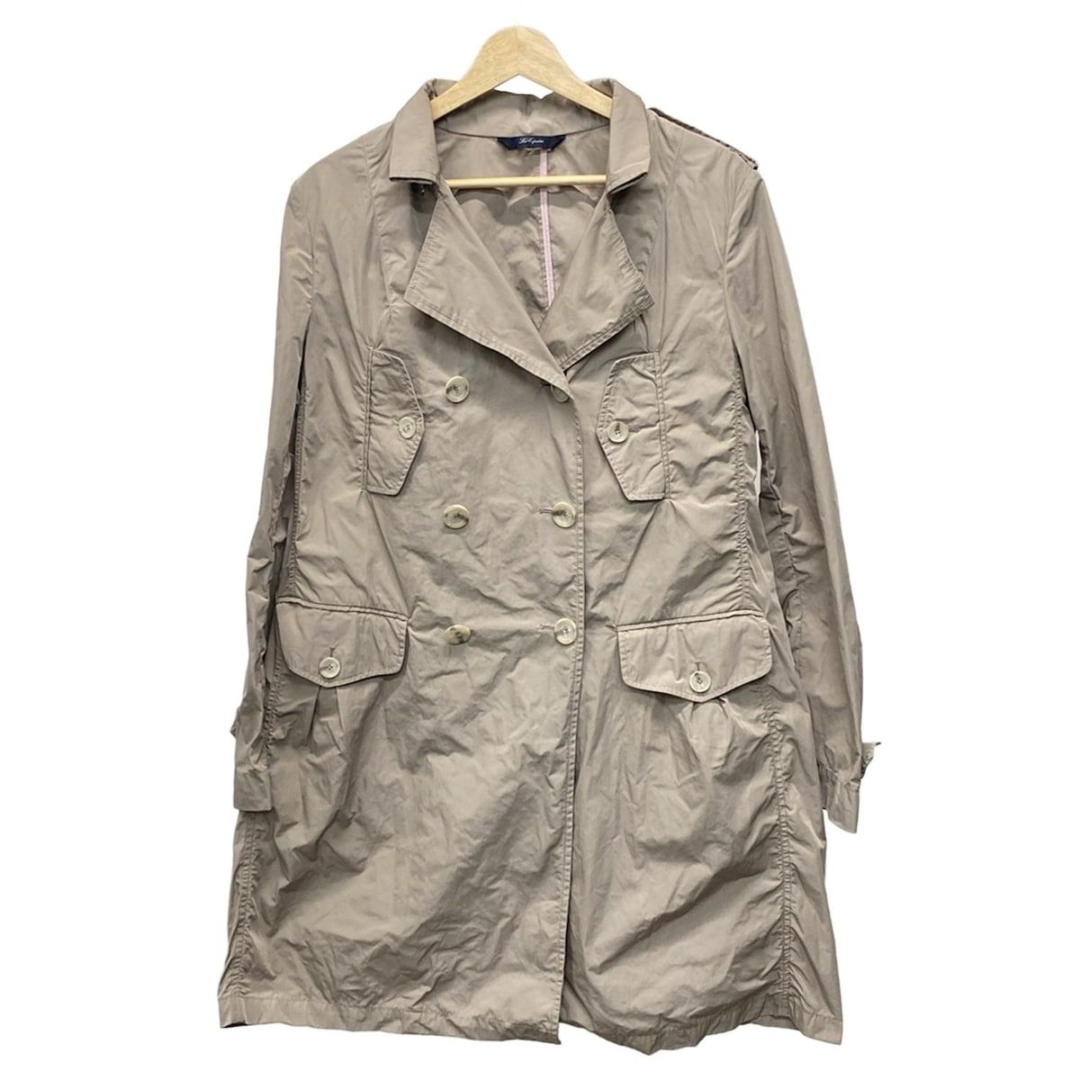 LesCopains レコパン コート サイズ44 L レディース グレーベージュ 長袖 秋 春
