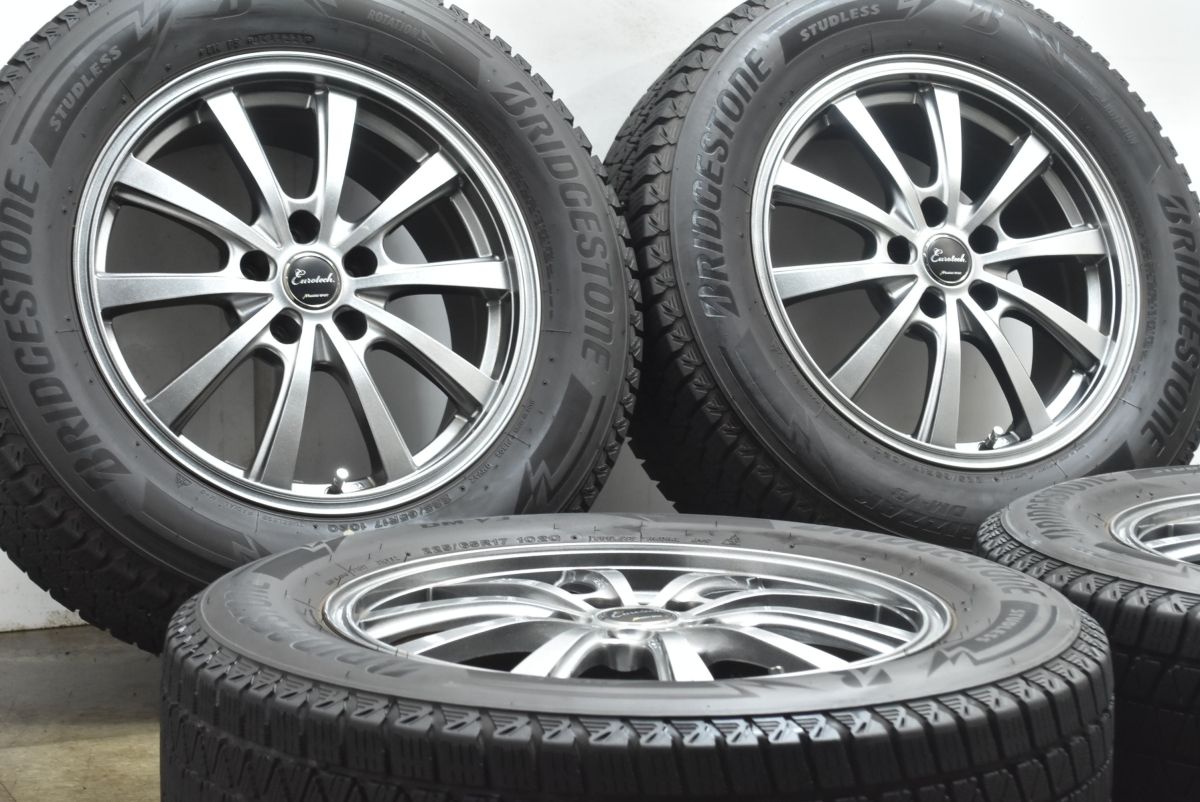 良好 ユーロテック 17 in 7 J 38 PCD 114 3 ブリザック DM V 225 65 R レクサス NX ハリアー RAV 4 ヴァンガード レガシィアウトバック