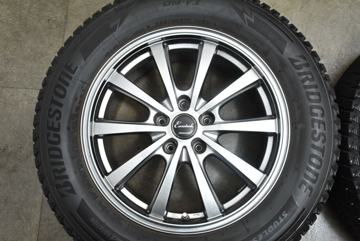  良好 ユーロテック 17 in 7 J 38 PCD 114 3 ブリザック DM V 225 65 R レクサス NX ハリアー RAV 4 ヴァンガード レガシィアウトバック 17インチ タイヤ ホイールセット