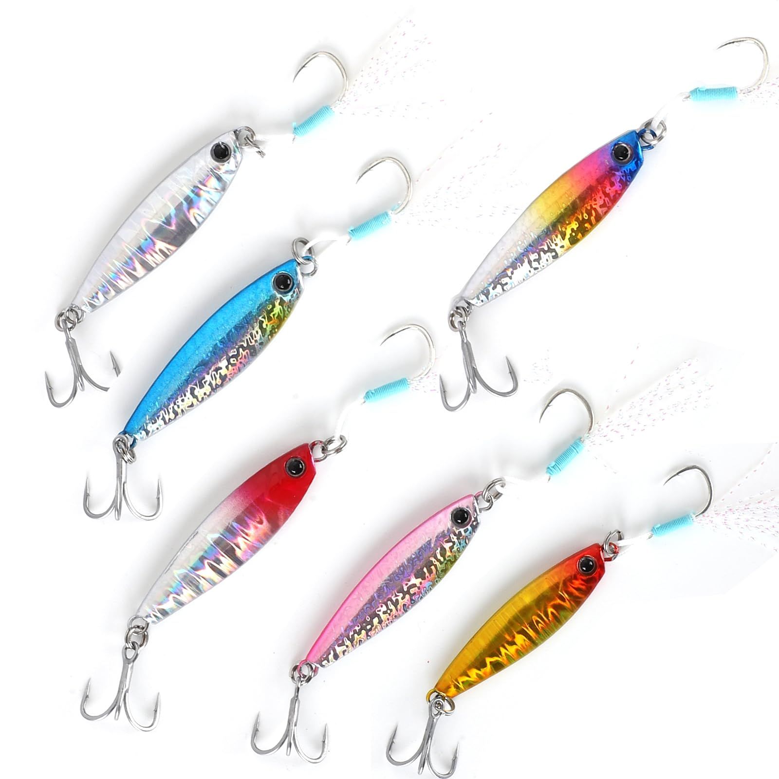 新品 6pcsメタルジグセット 7g/10g/15g/20g/25g/30gボート海釣りルアー