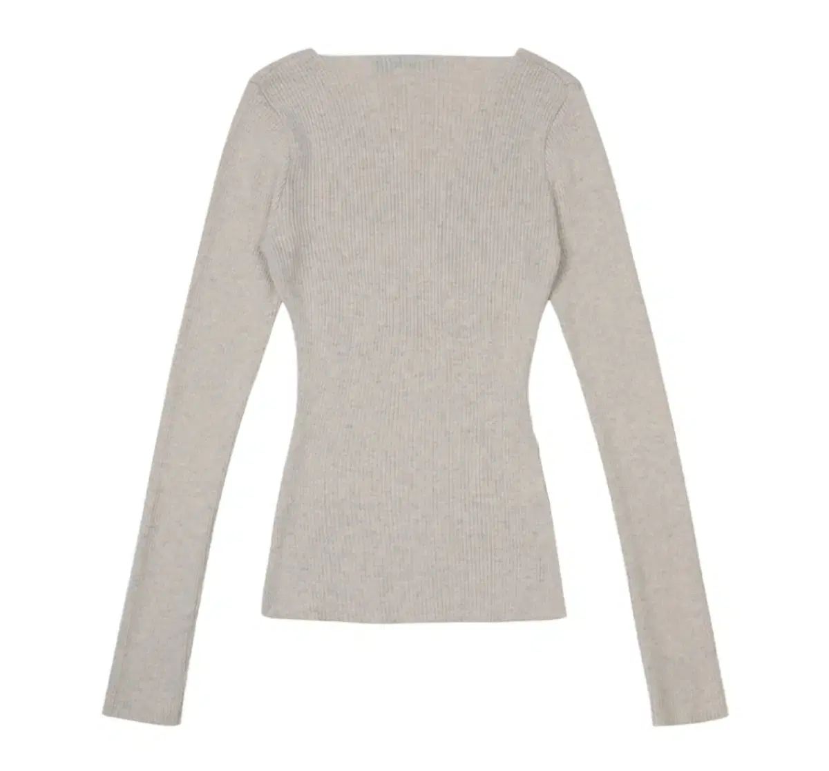 BOHEMSEO ボヘミアンソウル ボタン Vネック スリット ニット オートミール