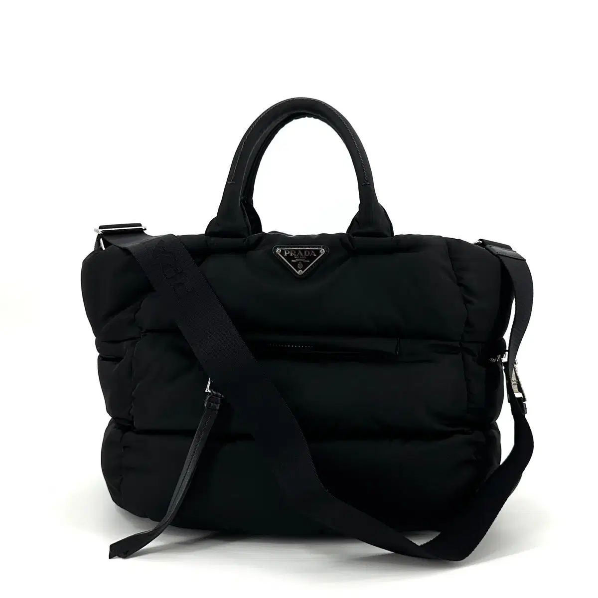 PRADA プラダ 三角ロゴ パデッド トートバッグ ショルダーバッグ