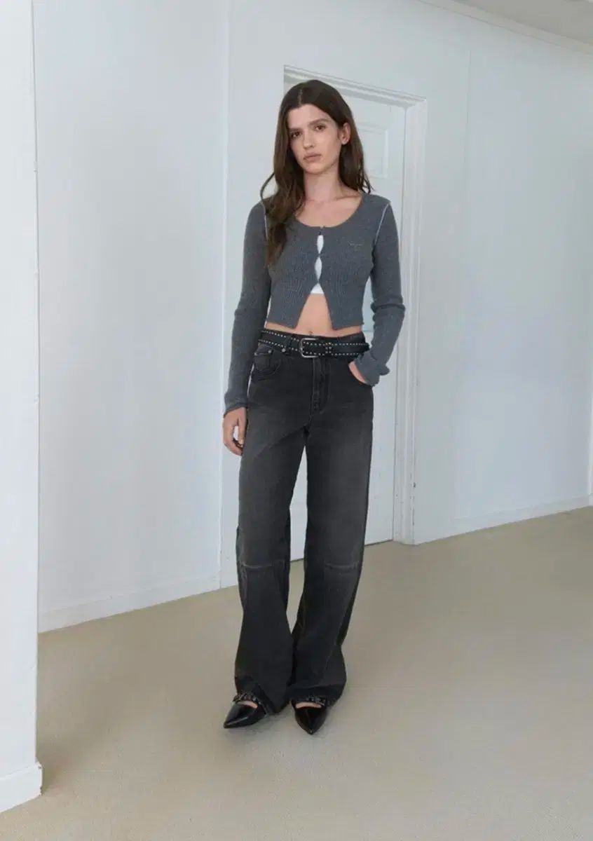 RAIVE クロップド ボレロ ニット カーディガン グレー S