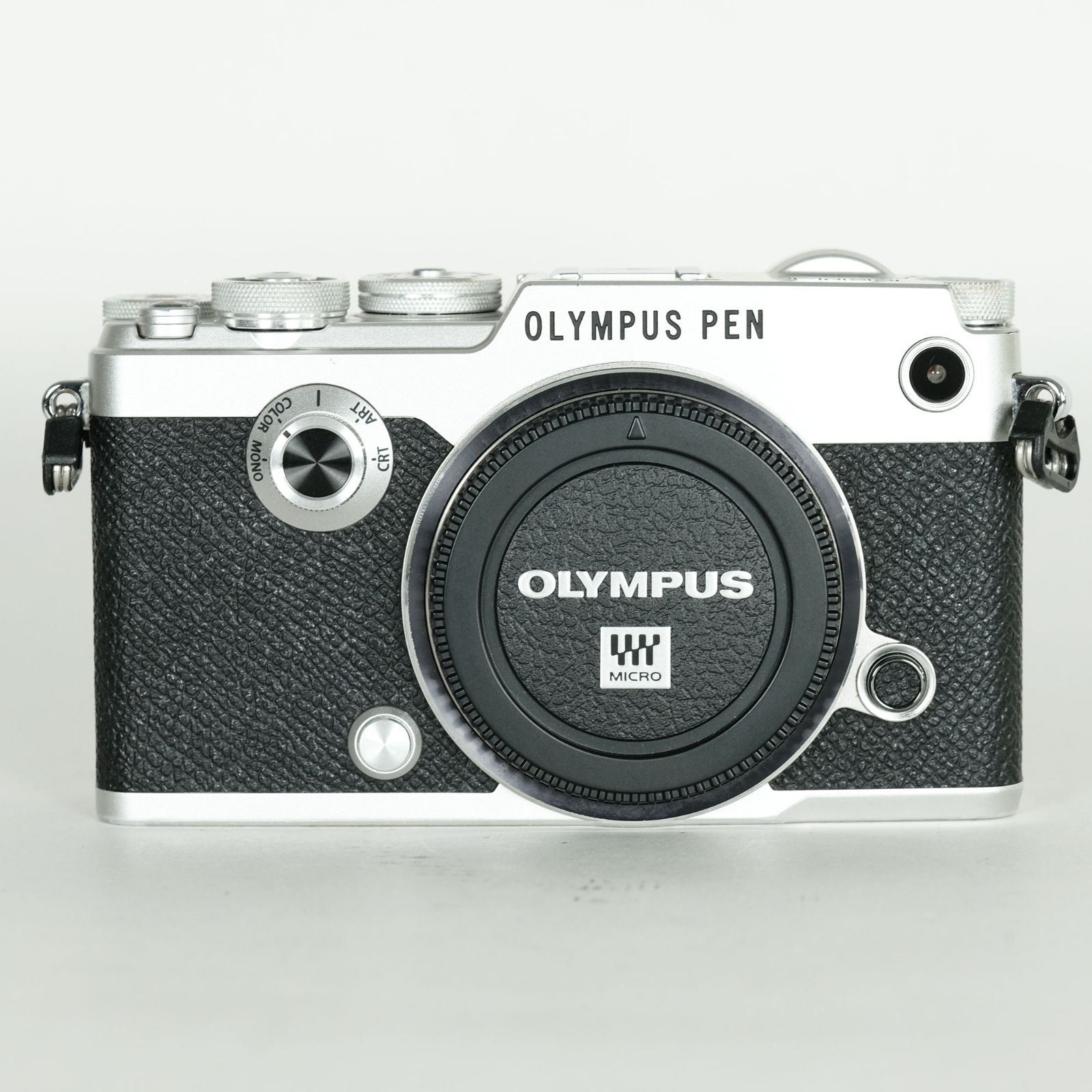 シャッター数3 480回 OLYMPUS PEN-F ボディ シルバー ミラーレス一眼カメラ