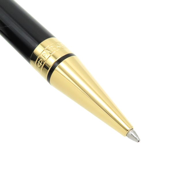 パーカー PARKER ボールペン デュオフォールド クラシック ブラックGT GP アクリライト ブラックXゴールド 中字 黒インク 筆記 済み 1931386