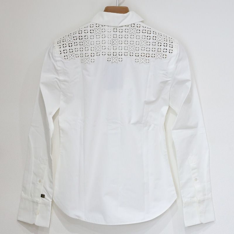 楠本質店 元住吉 ルイヴィトン レース シャツ ブラウス 34サイズ ホワイト 白 RW171W QHJ FBBB03 レディース
